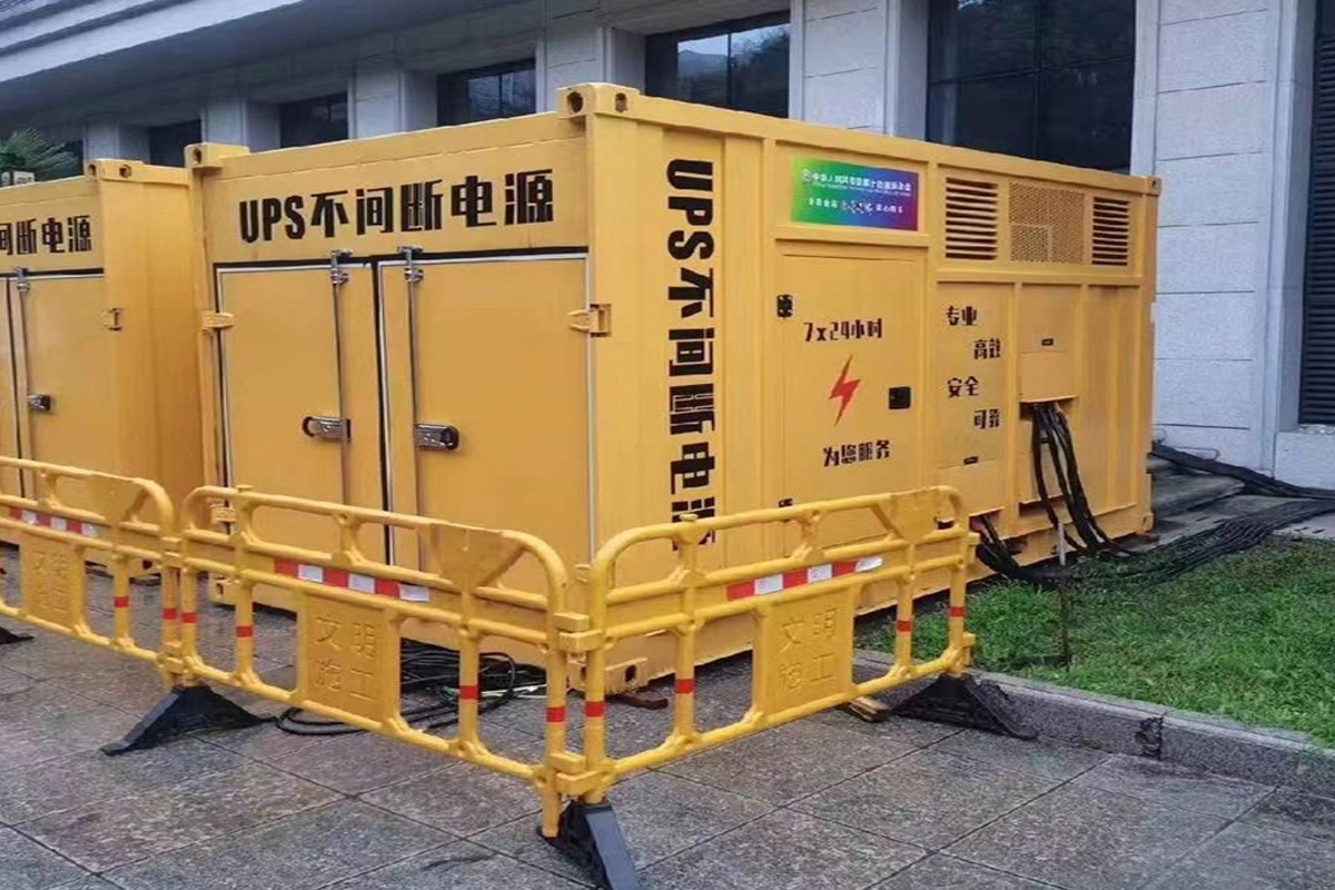 乌海发电机租赁施工现场
