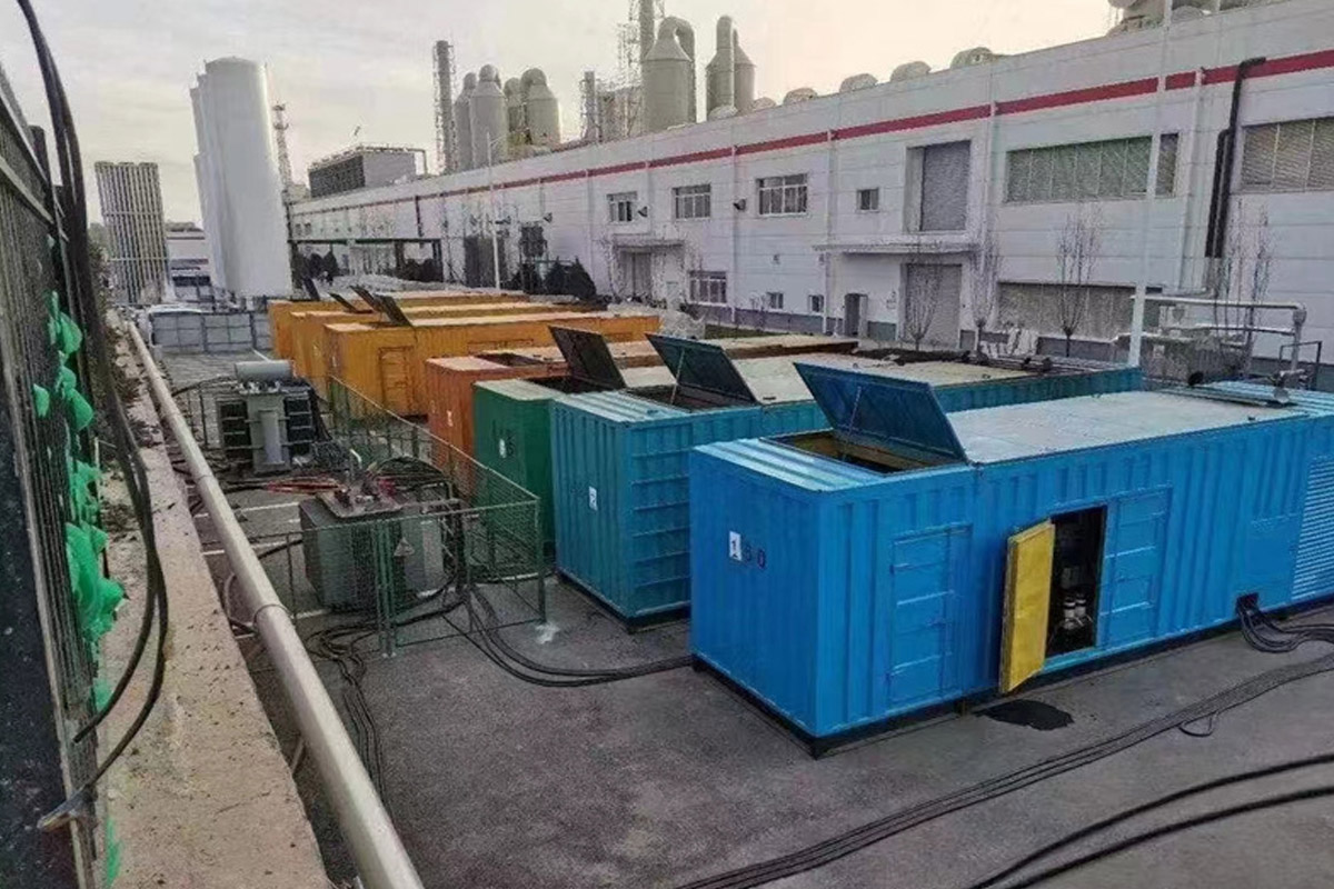 乌海发电机租赁施工现场