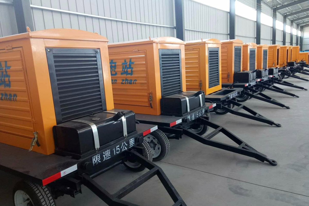 乌海发电机租赁施工现场